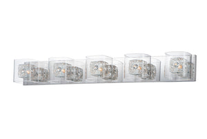 ET2 - E22835-18PCPC - Five Light Bath Vanity - Gem - Polished Chrome