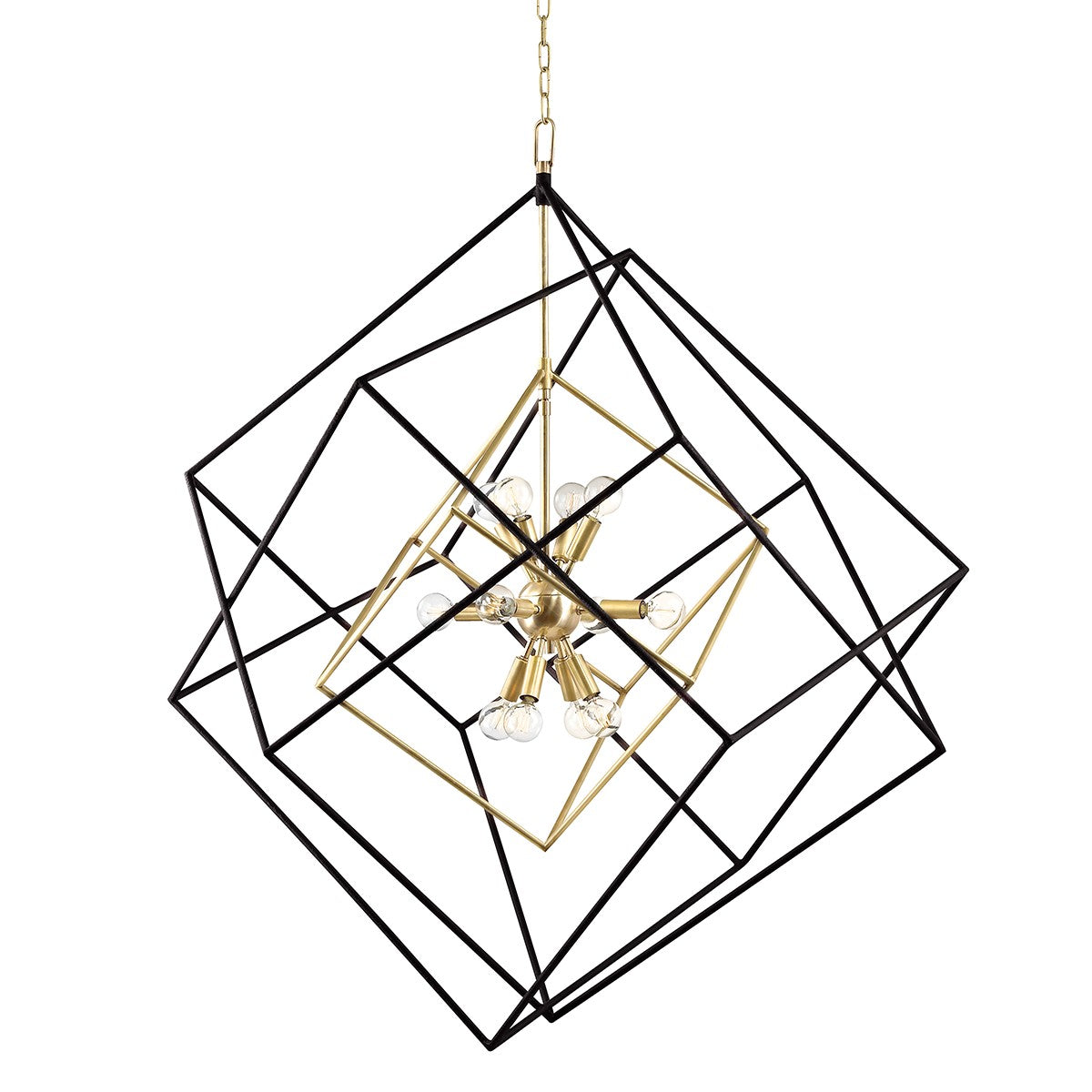 Hudson Valley - 1234-AGB - 12 Light Pendant - Roundout - Aged Brass