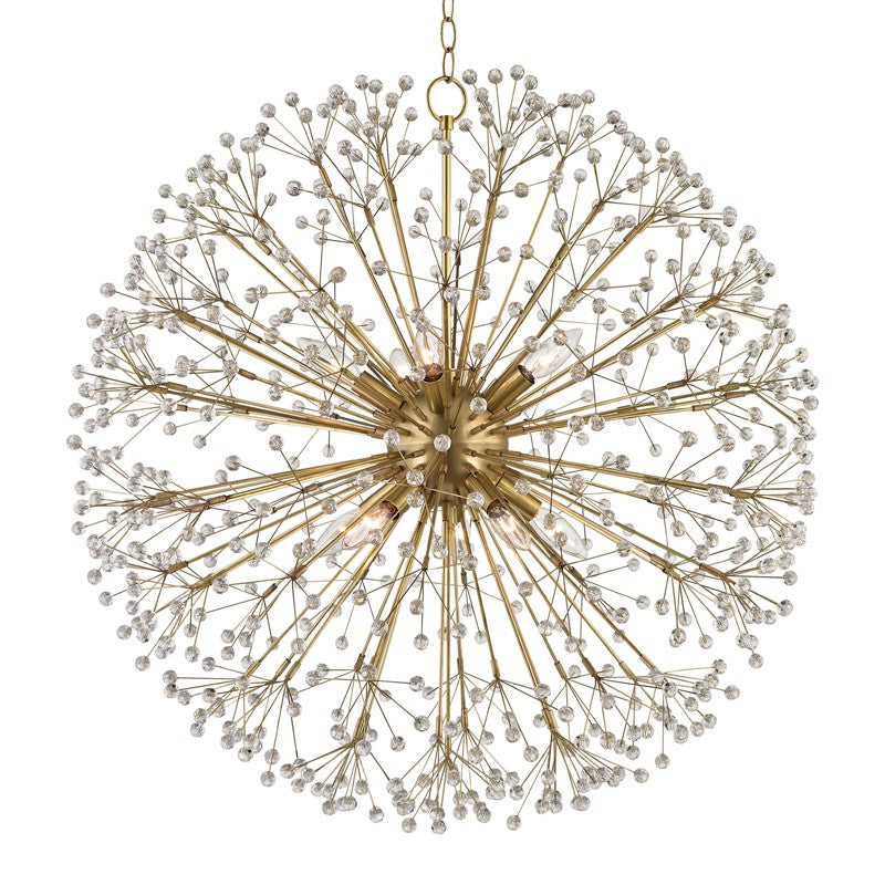 Hudson Valley - 6030-AGB - Ten Light Chandelier - Dunkirk - Aged Brass