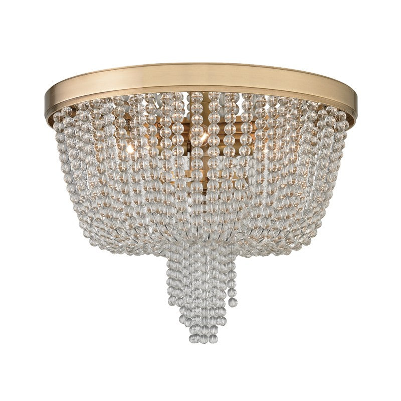 Hudson Valley - 9008-AGB - Four Light Flush Mount - Royalton - Aged Brass