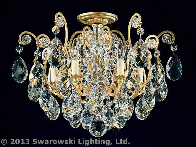 Schonbek - 3784-22S - Six Light Semi-Flush Mount - Renaissance - Heirloom Gold