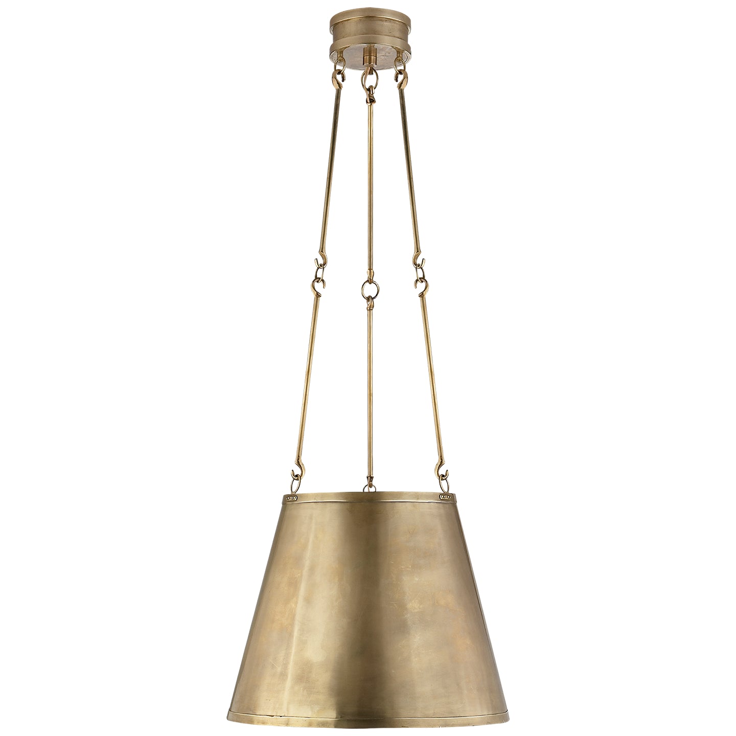 Visual Comfort Signature - AH 5210NB - Three Light Pendant - Lily - Natural Brass