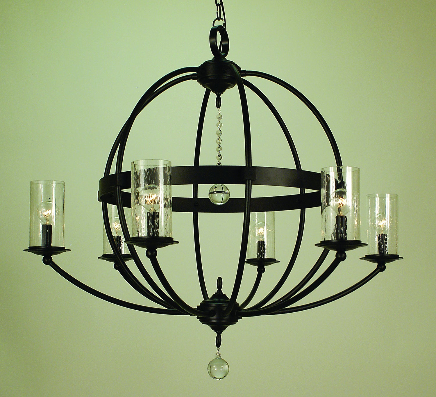 Framburg - 1077 BN - Six Light Foyer Chandelier - Compass - Brushed Nickel