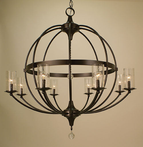 Framburg - 1078 BN - Eight Light Foyer Chandelier - Compass - Brushed Nickel