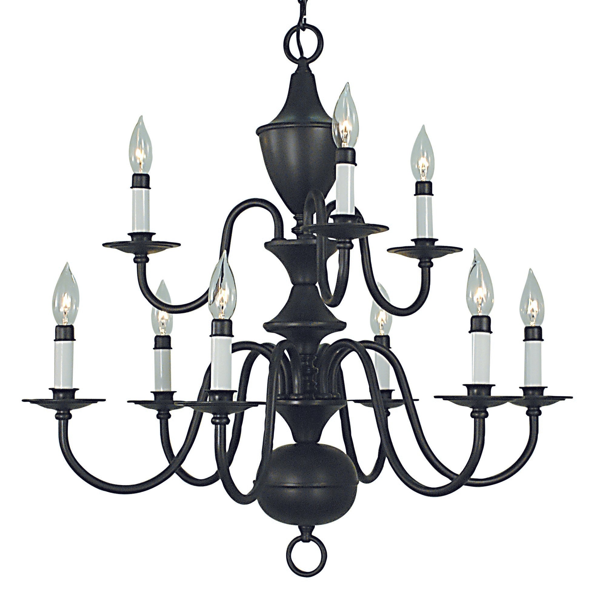 Framburg - 2529 MB - Nine Light Chandelier - Jamestown - Mahogany Bronze