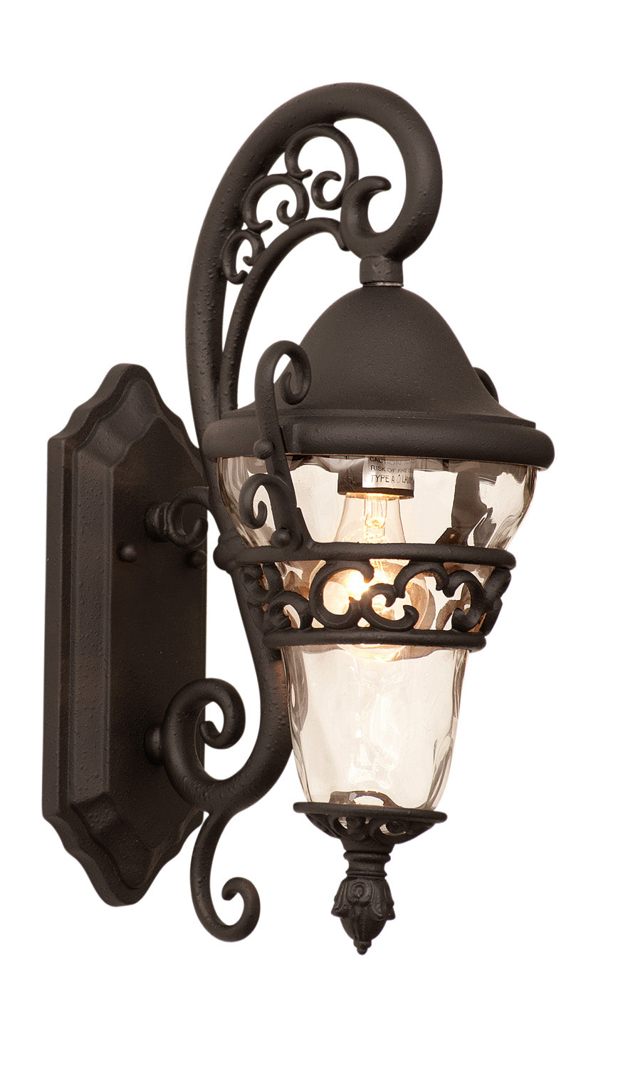 Kalco - 9411MB - One Light Outdoor Wall Bracket - Anastasia - Textured Matte Black