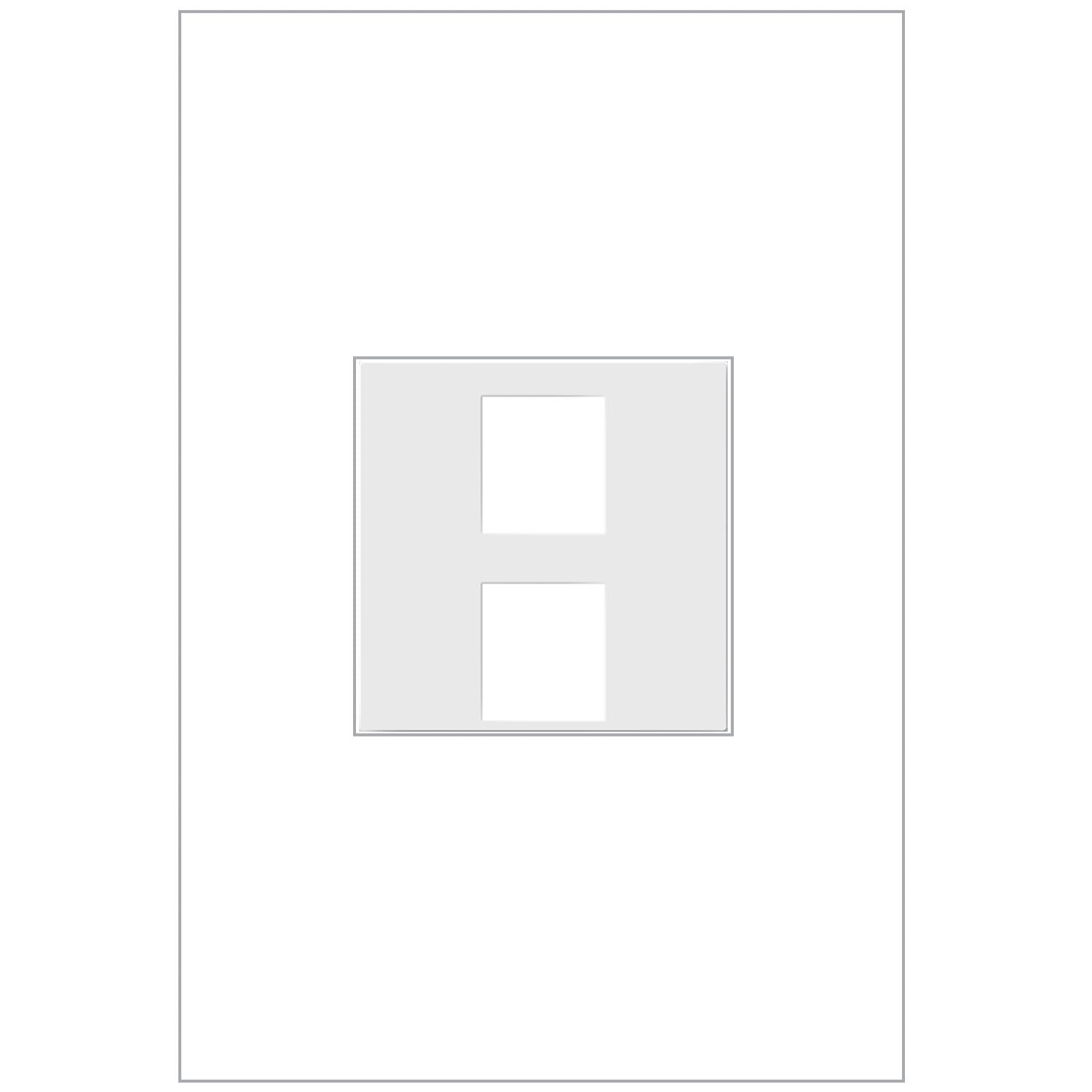 Legrand - AC2PFW1 - 2-Port Keystone Frame - Adorne - White