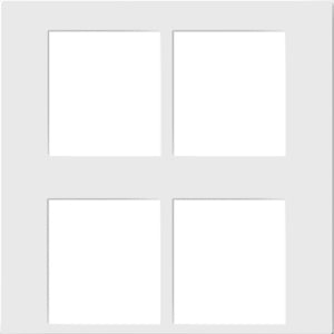 Legrand - AC4PFW1 - 4-Port Frame - adorne - White
