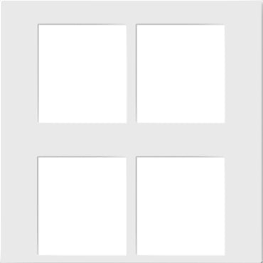 Legrand - AC4PFW1 - 4-Port Frame - adorne - White