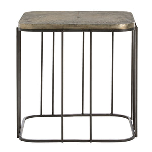 Arteriors - 2118 - Side Table - Octavia - Antique Silver/Natural Iron