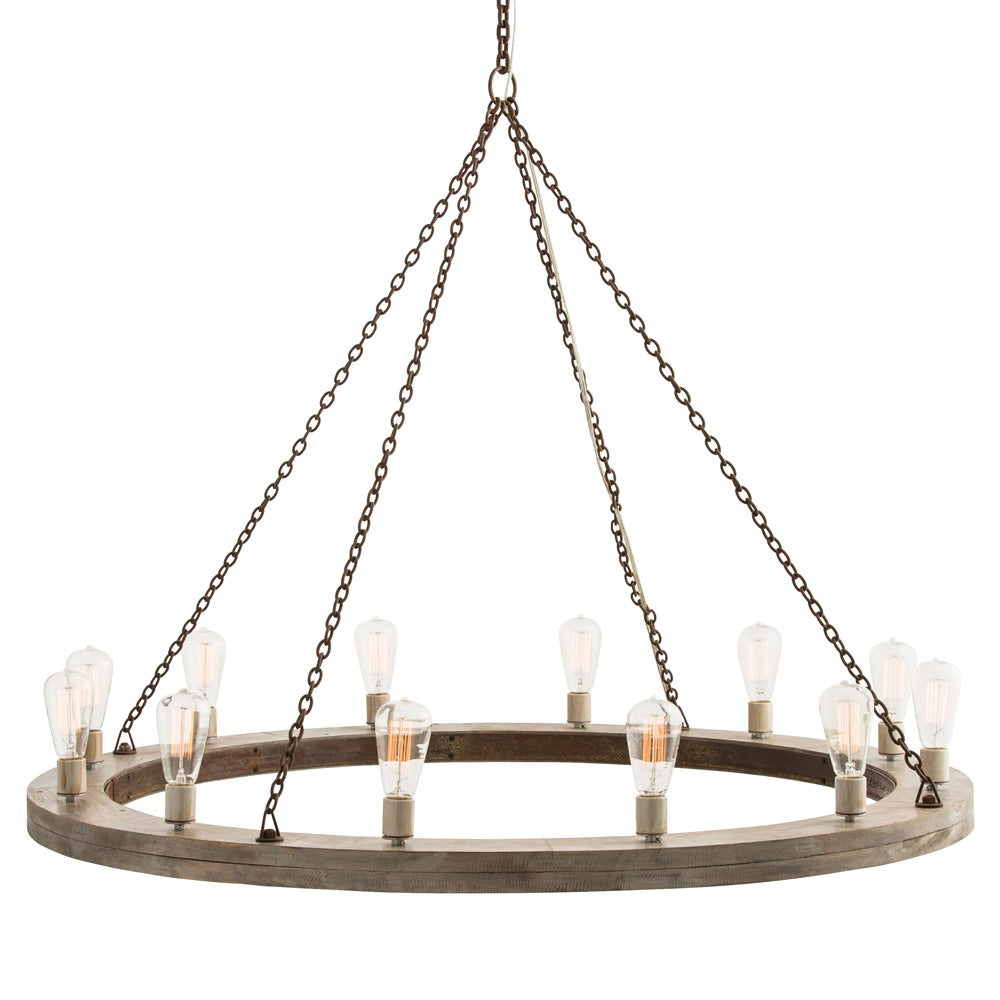 Arteriors - 84174 - 12 Light Chandelier - Geoffrey - Gray