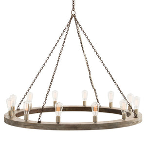 Arteriors - 84174 - 12 Light Chandelier - Geoffrey - Gray