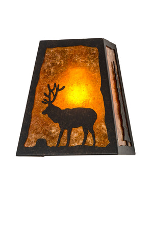 Meyda Tiffany - 120132 - One Light Wall Sconce - Lone Stag - Chestnut