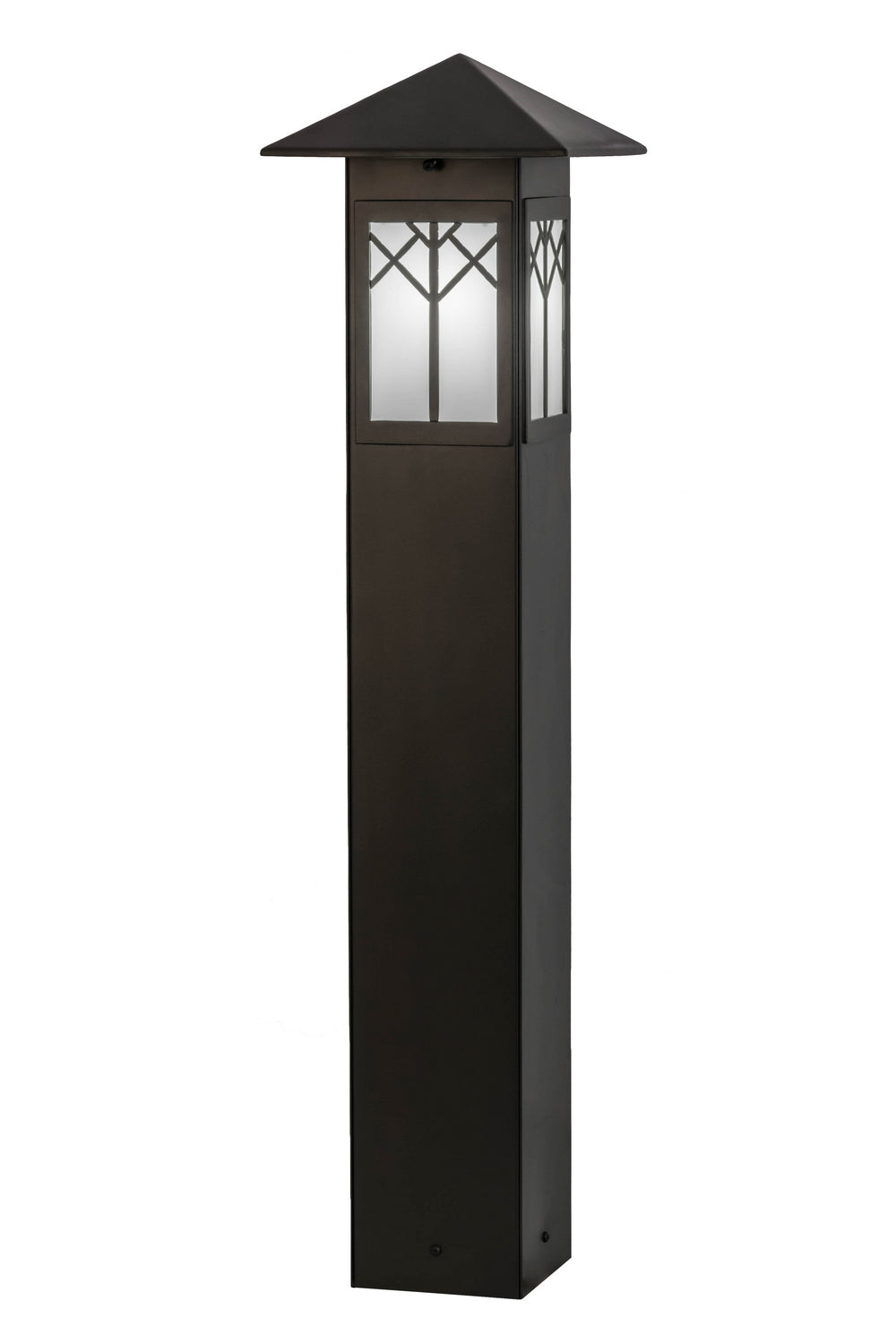 Meyda Tiffany - 156322 - LED Bollard Pillar Landscape Fixture - Cumberland - Exterior Oil Rubbed Bronze