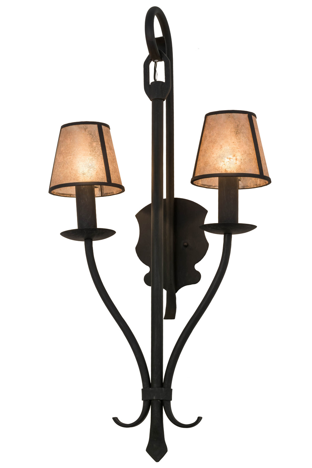 Meyda Tiffany - 156881 - Two Light Wall Sconce - Nehring - Costello Black