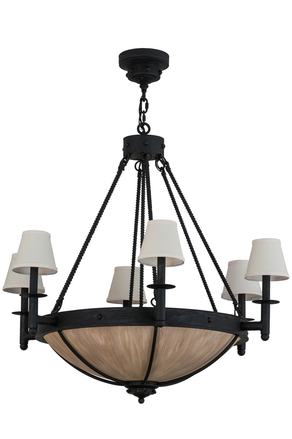 Meyda Tiffany - 157167 - Ten Light Chandelier - Freya - Costello Black