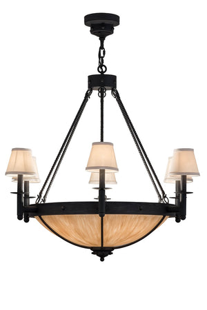 Meyda Tiffany - 157167 - Ten Light Chandelier - Freya - Costello Black