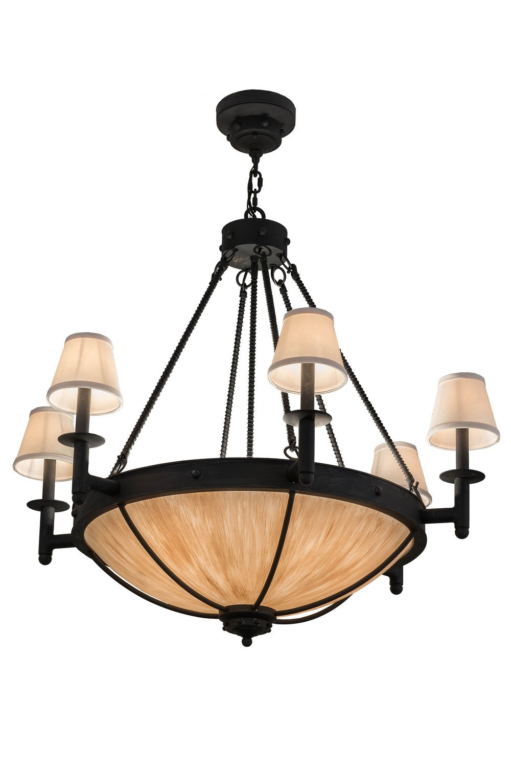 Meyda Tiffany - 157167 - Ten Light Chandelier - Freya - Costello Black