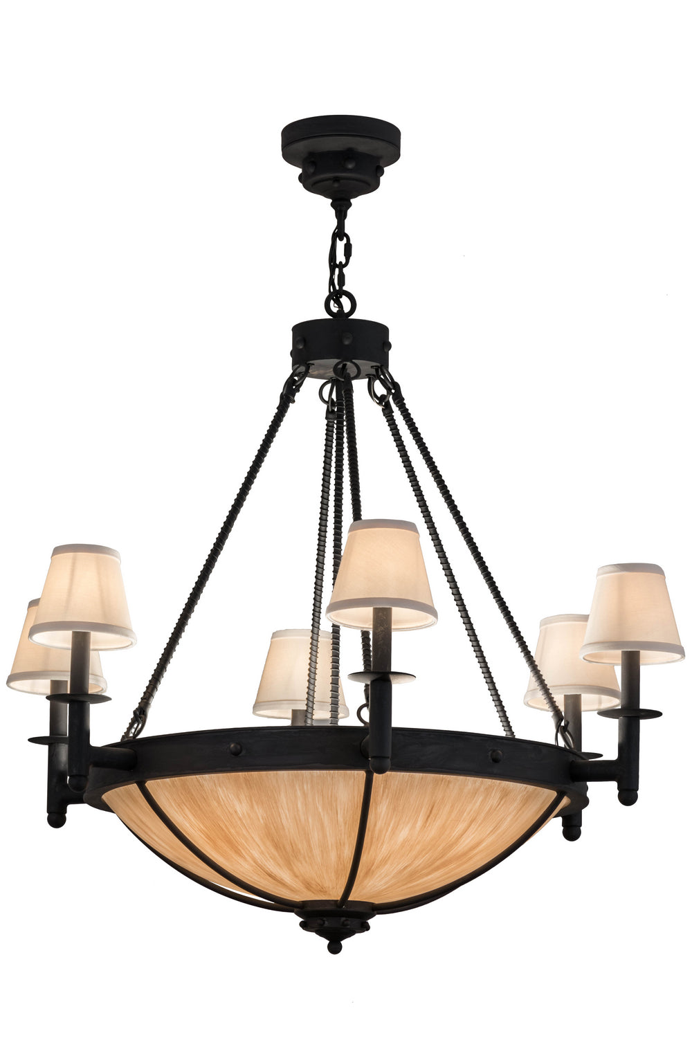 Meyda Tiffany - 157167 - Ten Light Chandelier - Freya - Costello Black