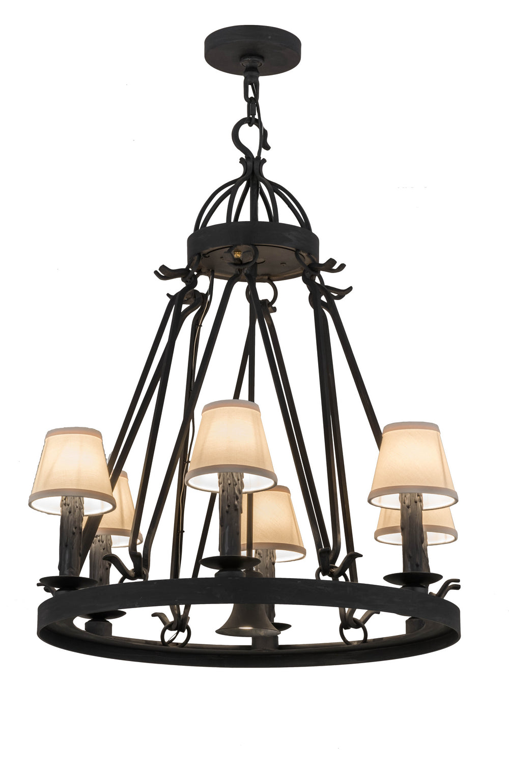 Meyda Tiffany - 157287 - Seven Light Chandelier - Lakeshore - Costello Black