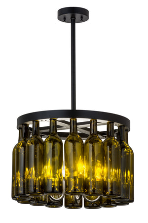 Meyda Tiffany - 164832 - Five Light Chandelier - Tuscan Vineyard - Textured Black