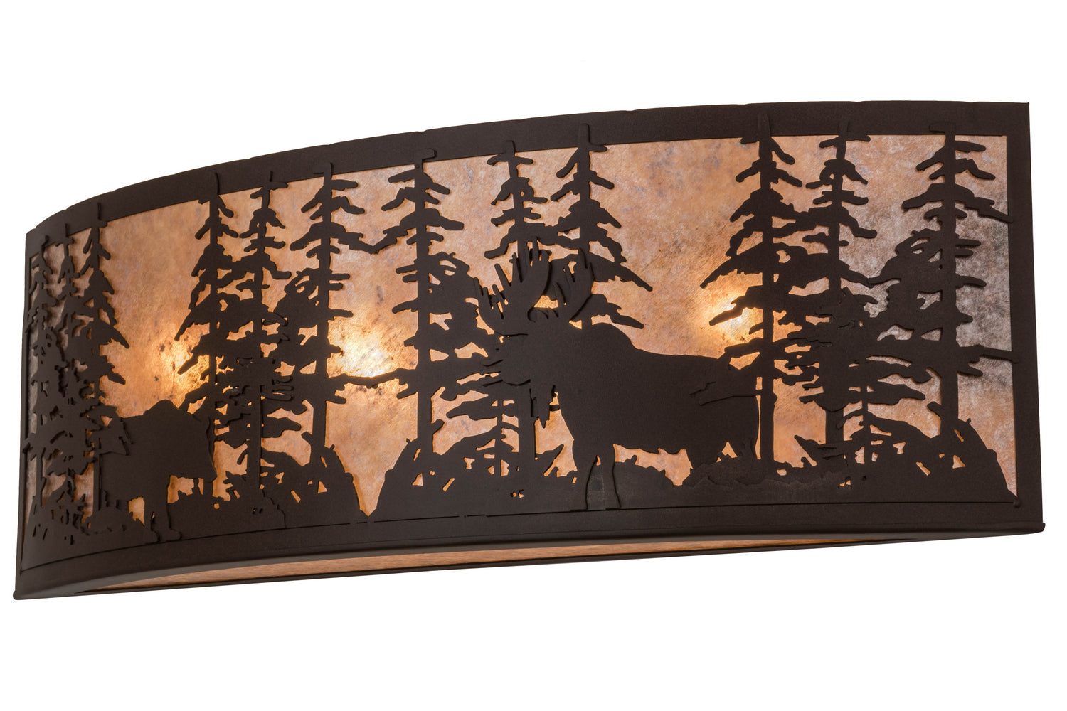 Meyda Tiffany - 165993 - Four Light Wall Sconce - Tall Pines - Caf Noir