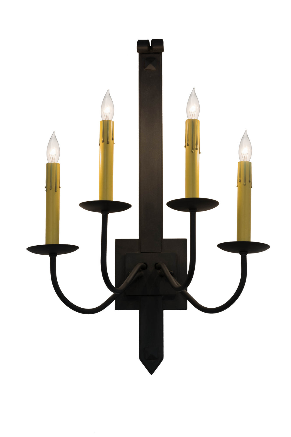 Meyda Tiffany - 166717 - Four Light Wall Sconce - Primitive - Costello Black