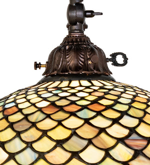 Meyda Tiffany - 65838 - One Light Floor Lamp - Fishscale - Antique Copper