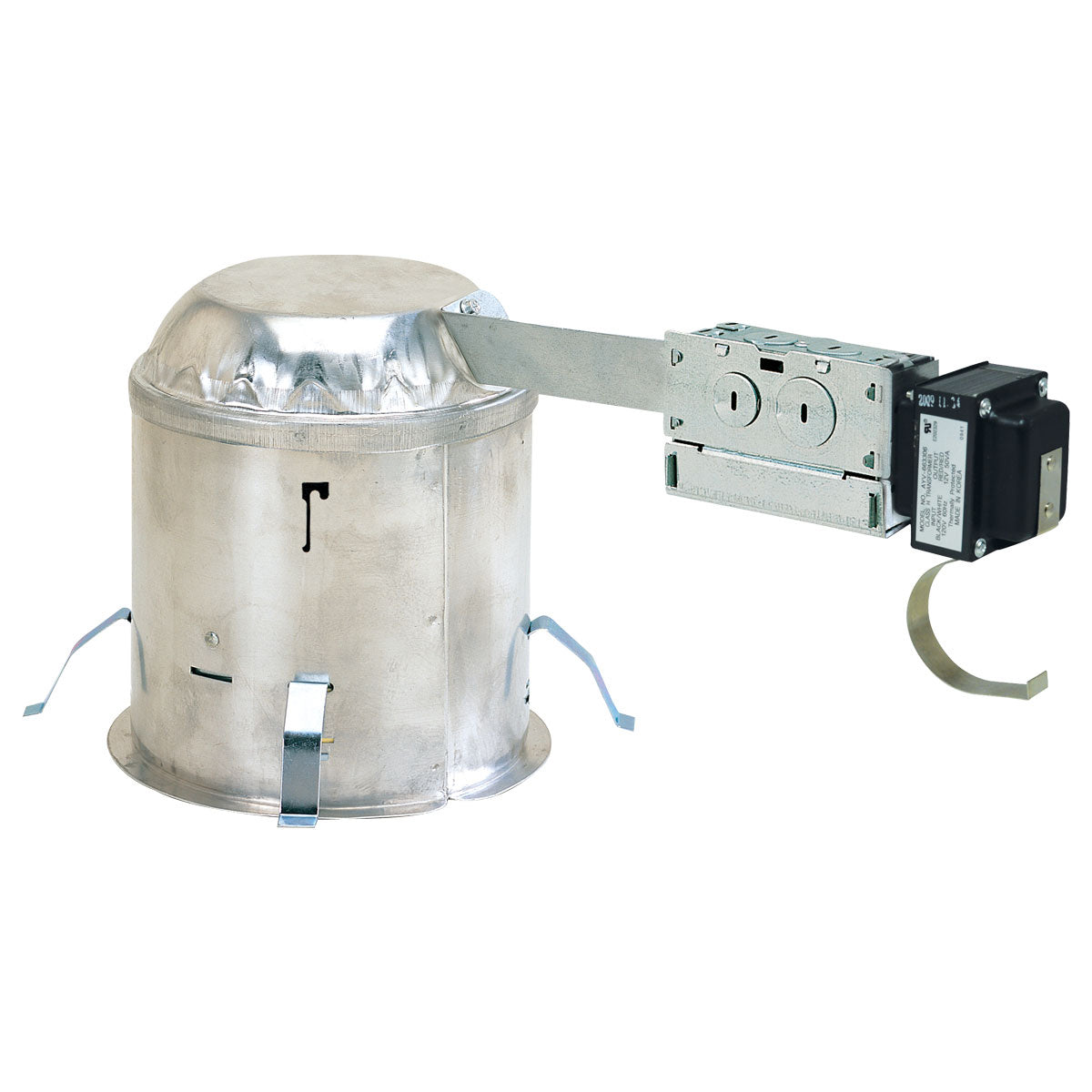 Nora Lighting - NLR-604/1EL - 6" Low Voltage Housing, Remodel/12V, Elect. Transformer, Max 50W - Rec Lv 6" Housing - Unfinished