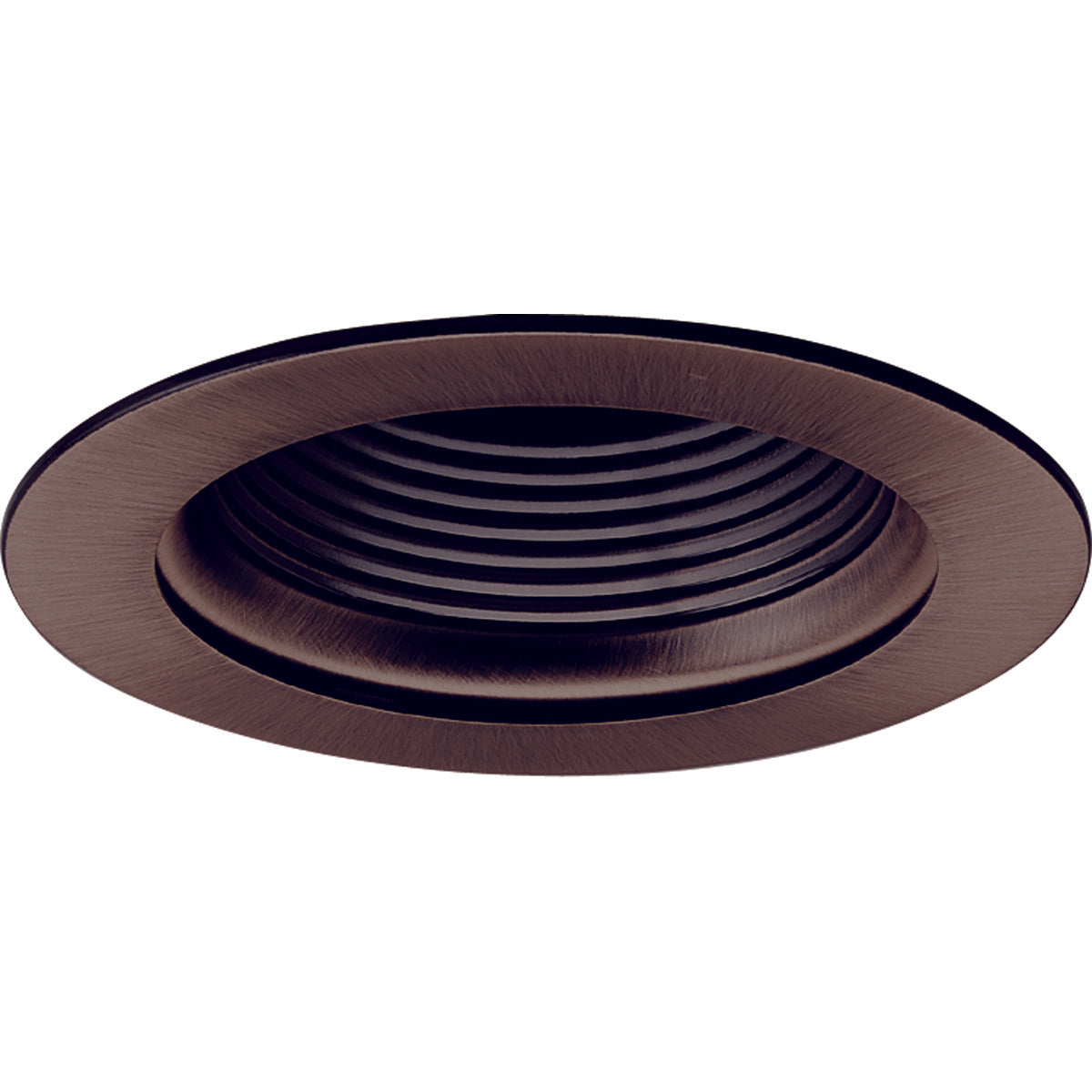 Nora Lighting - NS-40BZBZ - 4" Stepped Metal Baffle Trim W/ Metal Ring - Rec Inc 4" Trim - Bronze