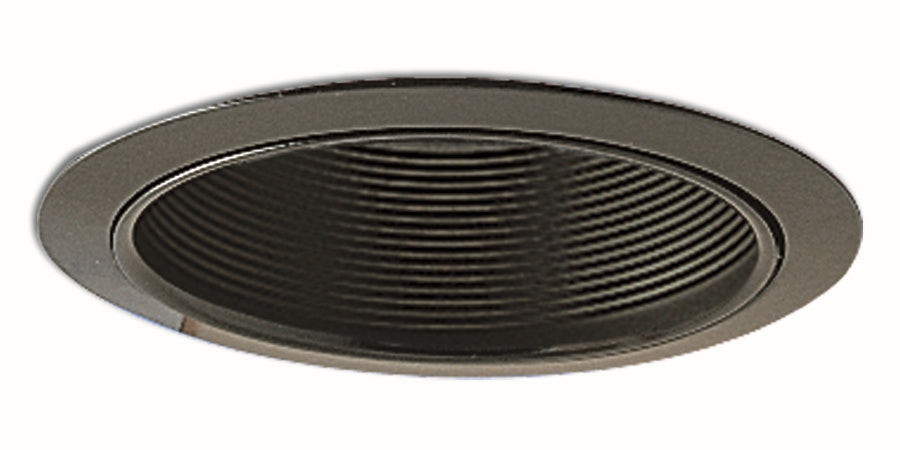 Nora Lighting - NTM-40B - 6" Stepped Baffle W/ Metal Ring - Rec Inc 6" Trim - Black