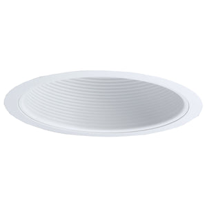 Nora Lighting - NTM-41 - 6" Stepped Baffle W/ Plastic Ring - Rec Inc 6" Trim - White