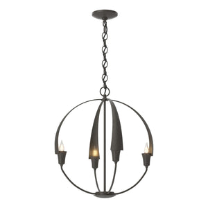 Hubbardton Forge - 104201-SKT-07 - Four Light Chandelier - Cirque - Dark Smoke