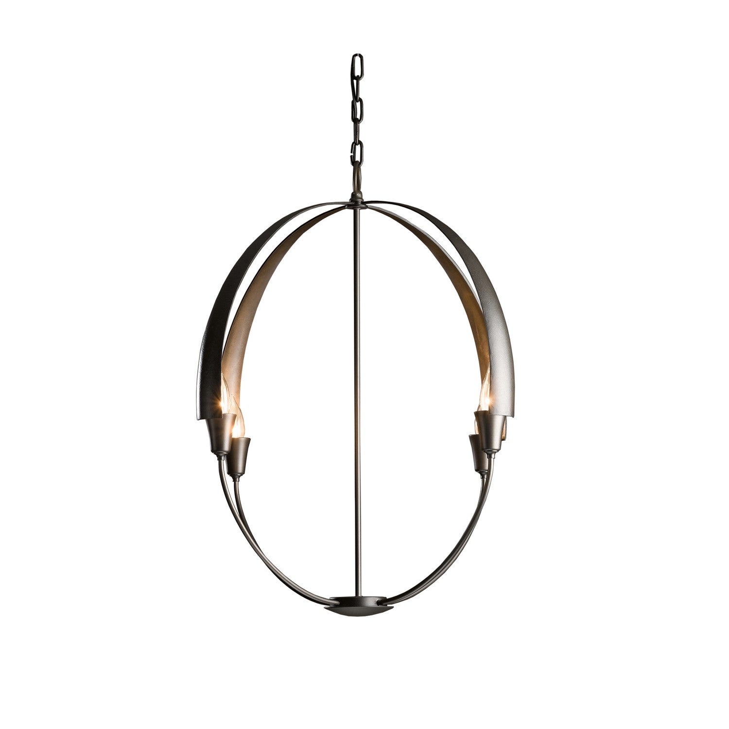 Hubbardton Forge - 104203-SKT-07 - Four Light Chandelier - Cirque - Dark Smoke