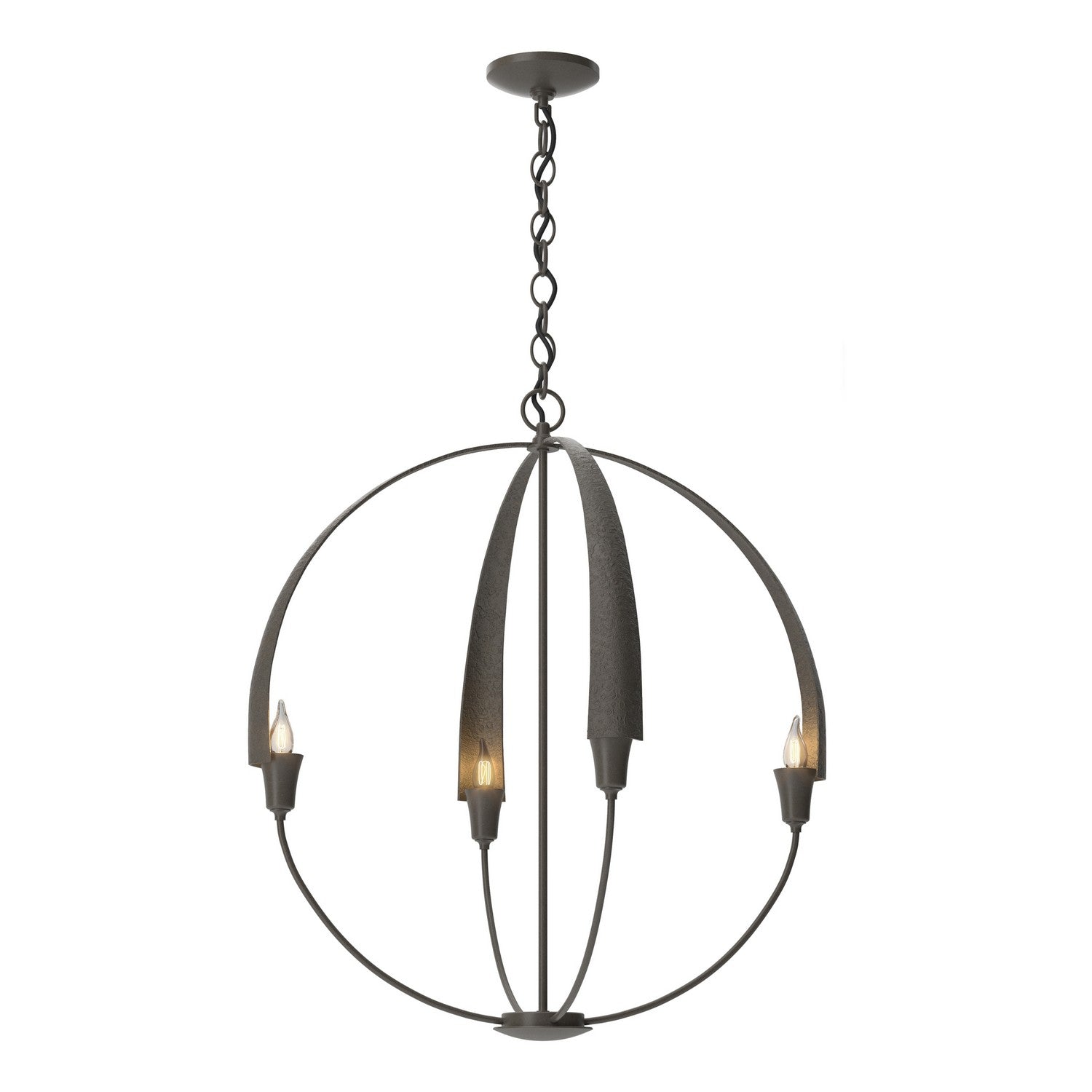 Hubbardton Forge - 104203-SKT-07 - Four Light Chandelier - Cirque - Dark Smoke