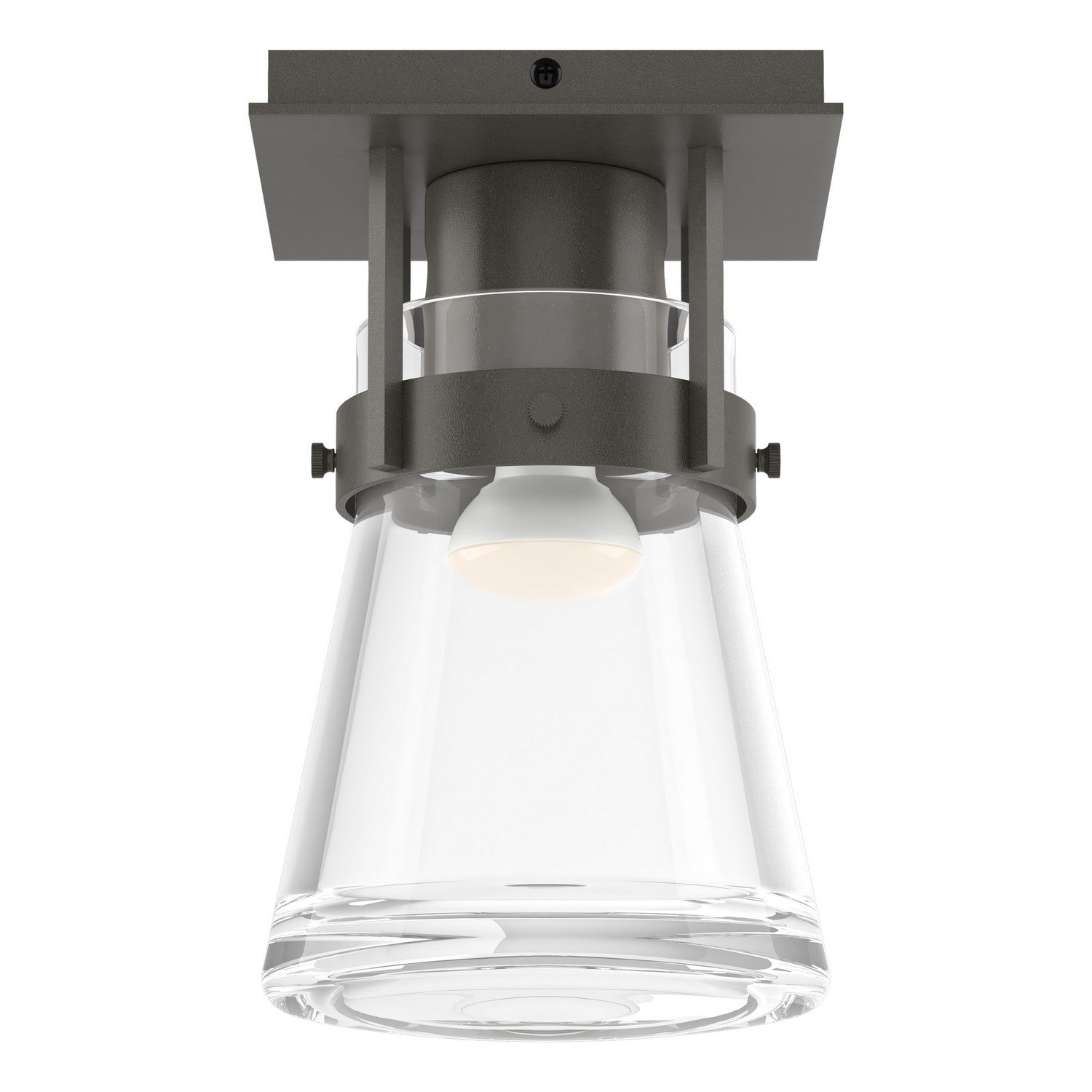 Hubbardton Forge - 128705-SKT-07-ZM0467 - One Light Semi-Flush Mount - Erlenmeyer - Dark Smoke