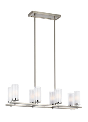 Generation Lighting. - F2986/8SN/CH - Eight Light Island Chandelier - Jonah - Satin Nickel / Chrome