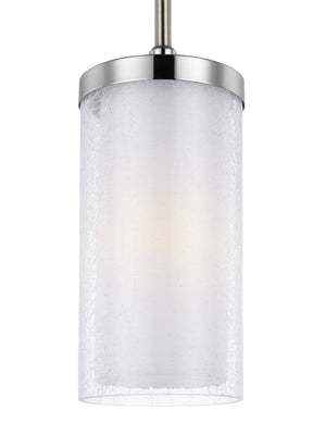 Generation Lighting. - P1334SN/CH - One Light Pendant - Jonah - Satin Nickel / Chrome