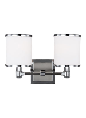 Generation Lighting. - VS23302SN/CH - Two Light Vanity - Prospect Park - Satin Nickel / Chrome