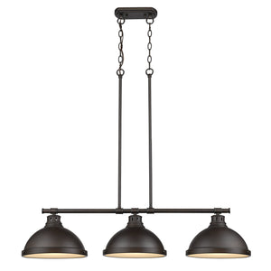 Golden - 3602-3LP RBZ-RBZ - Three Light Linear Pendant - Duncan RBZ - Rubbed Bronze