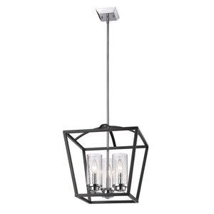 Golden - 4309-3P BLK-SD - Three Light Pendant - Mercer - Matte Black