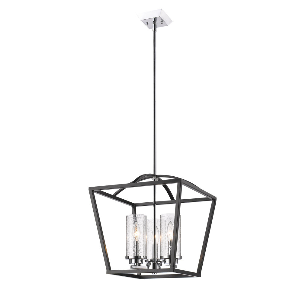 Golden - 4309-3P BLK-SD - Three Light Pendant - Mercer - Matte Black