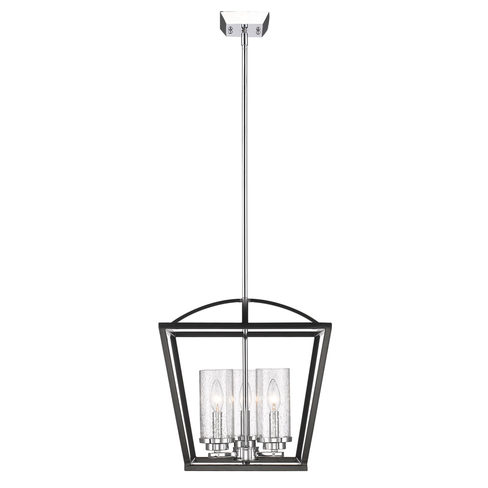 Golden - 4309-3P BLK-SD - Three Light Pendant - Mercer - Matte Black