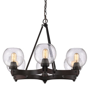 Golden - 4855-6 RBZ-SD - Six Light Chandelier - Galveston - Rubbed Bronze