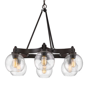 Golden - 4855-6 RBZ-SD - Six Light Chandelier - Galveston - Rubbed Bronze