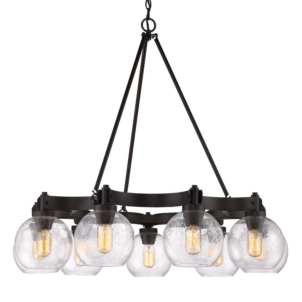 Golden - 4855-6 RBZ-SD - Six Light Chandelier - Galveston - Rubbed Bronze