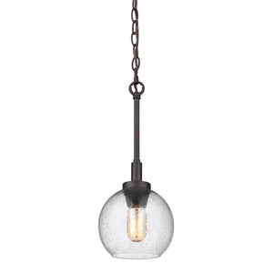 Golden - 4855-M1L RBZ-SD - One Light Mini Pendant - Galveston - Rubbed Bronze