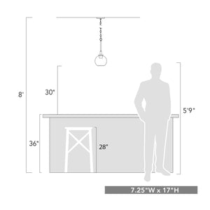 Golden - 4855-M1L RBZ-SD - One Light Mini Pendant - Galveston - Rubbed Bronze