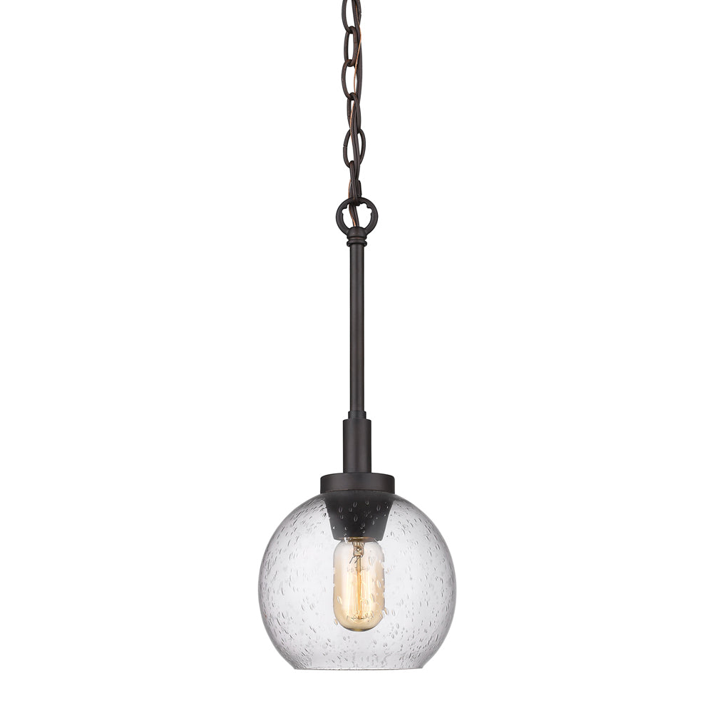 Golden - 4855-M1L RBZ-SD - One Light Mini Pendant - Galveston - Rubbed Bronze