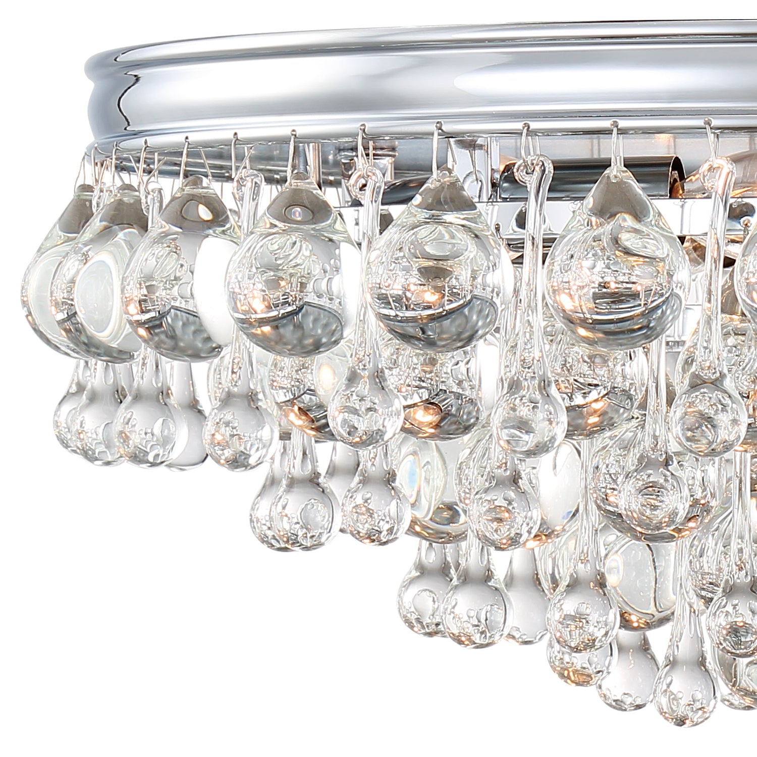 Crystorama - 138-CH - Six Light Flush Mount - Calypso - Polished Chrome